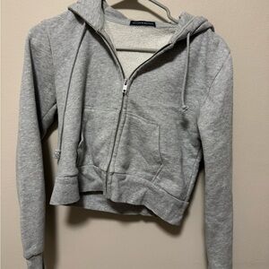 Brandy Melville Cropped Zip up Hoodie